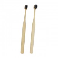 Eco-friendly bpa free round color handle  charcoal bamboo toothbrushes