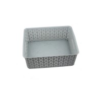 Plastic 36*29*13.5cm Kitchen Fruit Vegetable Household Debris Rattan Sundries Storage Basket Container Tool