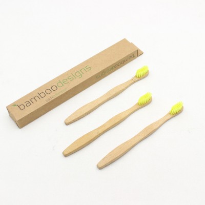 Custom Logo Eco Friendly Travel Natural Kid Child Bamboo Toothbrush