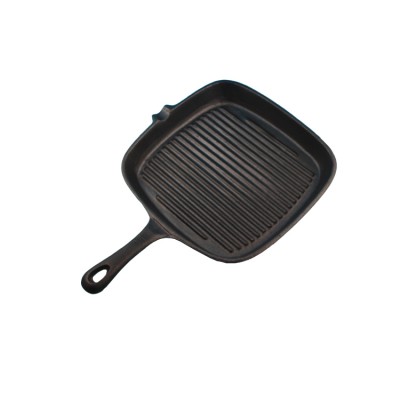 Square 24cm Cast Iron Non Coating Outdoor Skillet Grill Pan