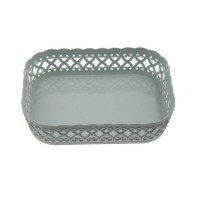 Plastic 27*19.5*6.5cm Kitchen Fruit Vegetable Household Debris Rattan Storage Basket Container Tool