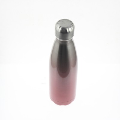 26*7cm Gradient Color Sports Home Thermos Insulation Stainless Steel Water Bottle Container Tool With Metal Lid