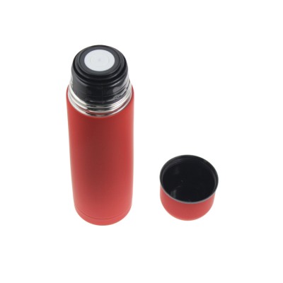 28.5*8cm Custom Color Rubber Coating Sport Thermos Insulation Stainless Steel Water Bottle Container Tool With Lid